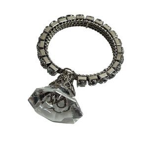 3" Faux Diamond Ring Ornament Clear Bridal Theme Bauble